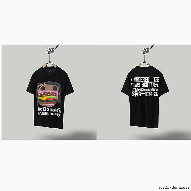 Travis Scott x McDonald's Co-branded Printed Black T-Shirt