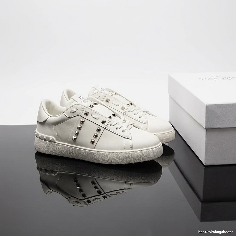 Valentino Rivet Trendy and Cool White Shoes