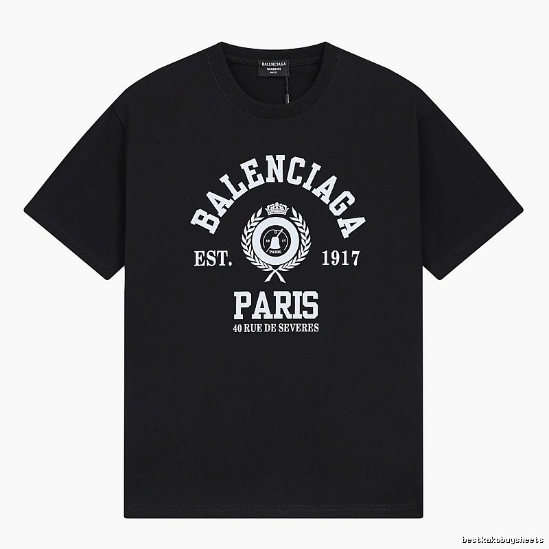 Vintage black short-sleeve T-shirt of Balenciaga