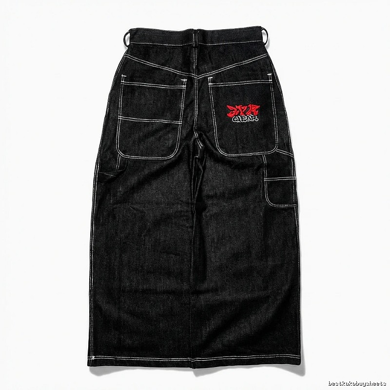 Y2K style black skirt