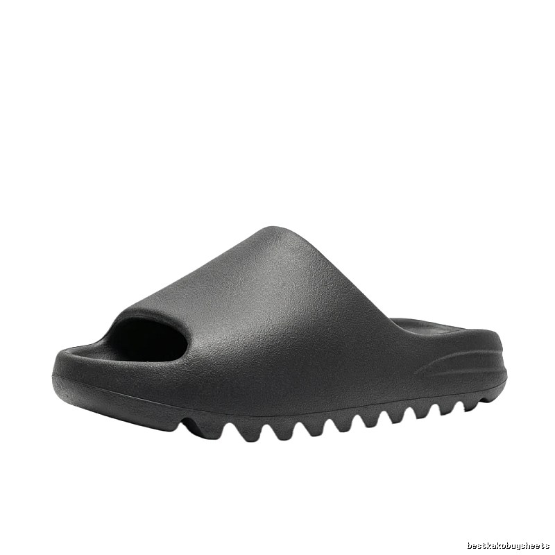 Yeezy matte black slippers